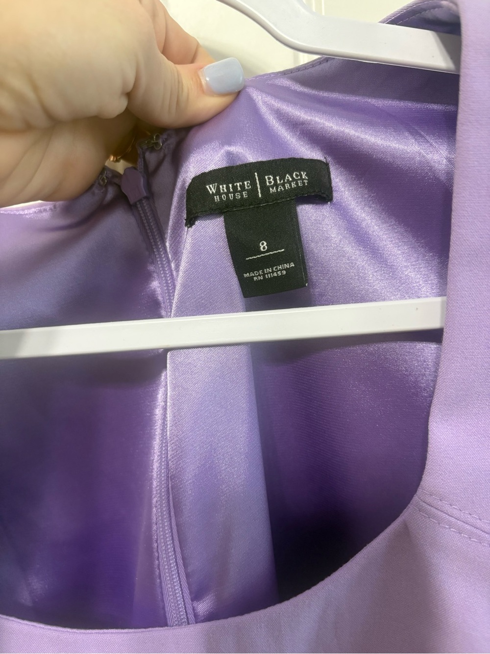 White House Black Market Lavender Peplum Sheath Dress - Picture 5 of 5